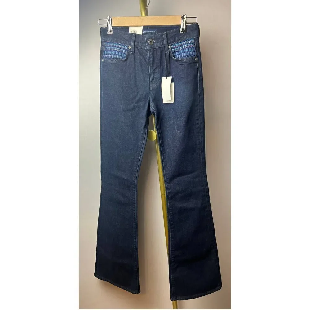 Anthropologie x Levi's Made & Crafted Stem Flare Embroidered Jeans NWT Sz. 25